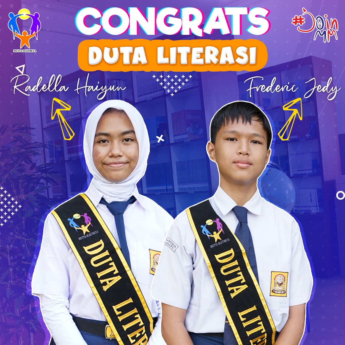 Pelantikan Duta Literasi SMP Metta Maitreya Tahun Pembelajaran 2023-2024